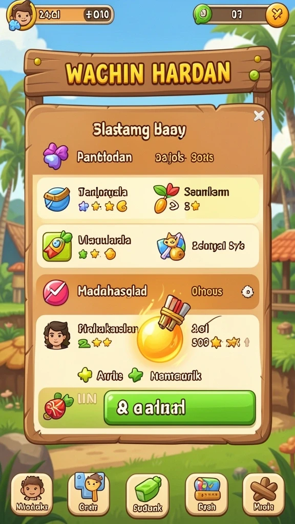 Ilustrasi level baru yang memukau dan berwarna-warni.