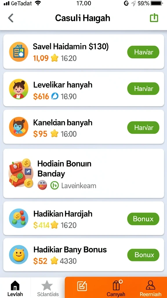 Beragam pilihan permainan meja yang menarik.