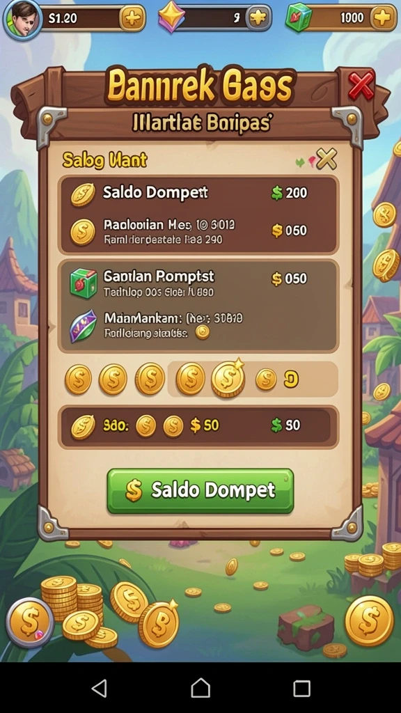 Tampilan menu utama yang menawan dan mudah dinavigasi.