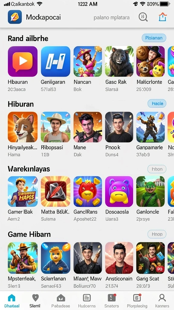 Screenshot menampilkan antarmuka permainan yang menarik.