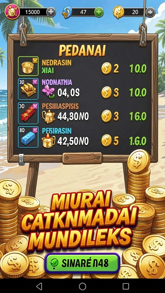 Level permainan dengan tantangan yang semakin sulit.
