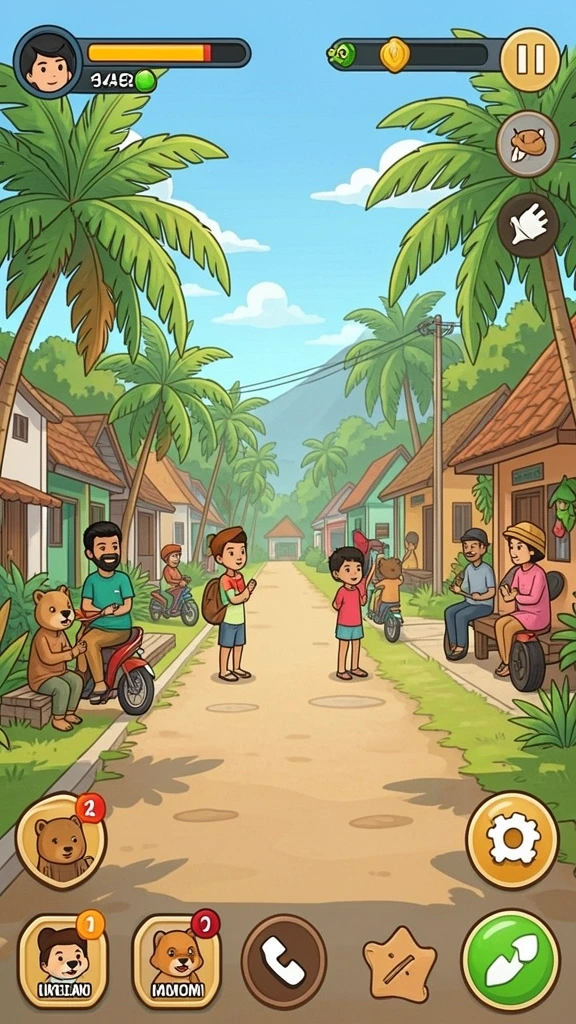 Fitur kustomisasi avatar yang memungkinkan pemain untuk berkreasi.