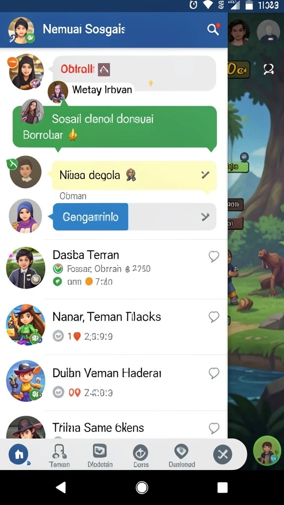 Screenshot menunjukkan antarmuka permainan yang menarik.