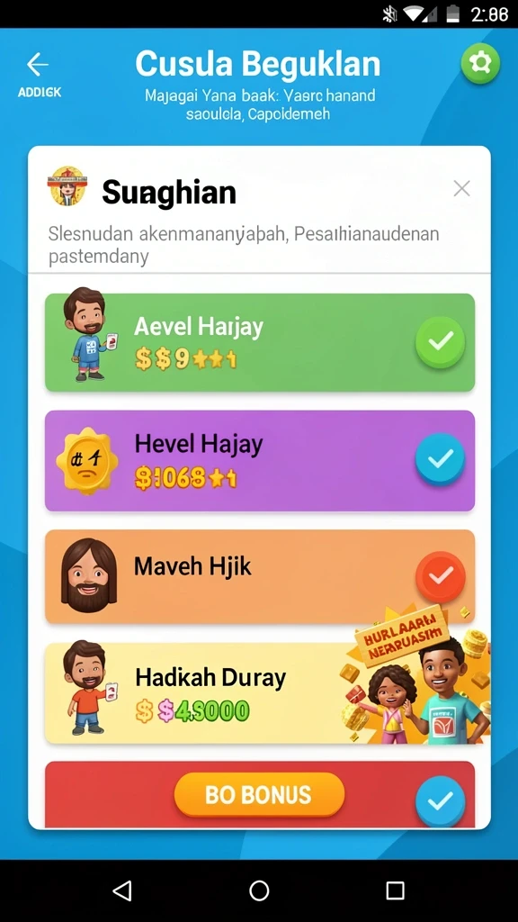 Beragam permainan menarik untuk semua orang.
