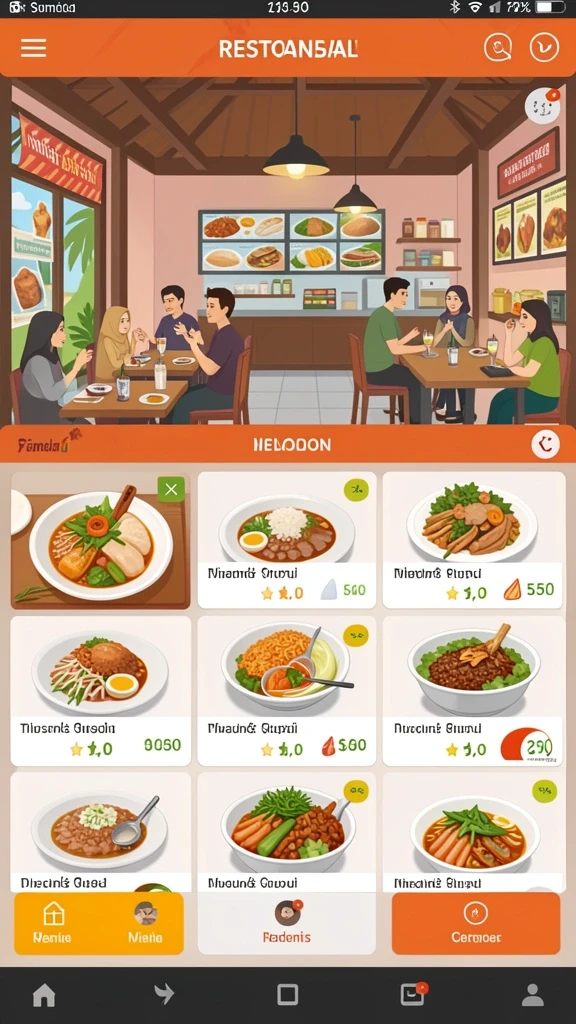 Tampilan antarmuka yang modern dan menarik.