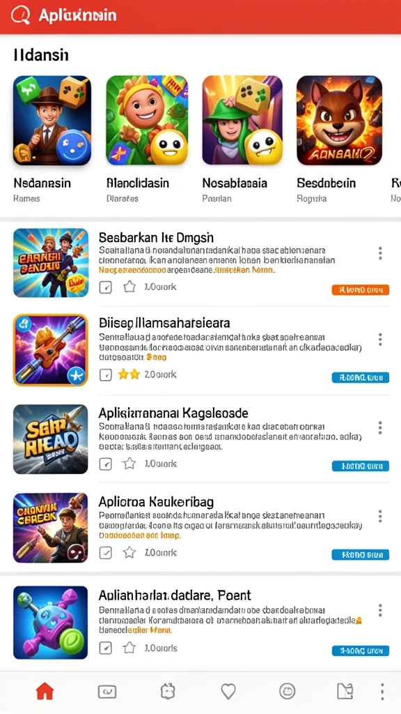 Berbagai pilihan permainan lotere yang tersedia.