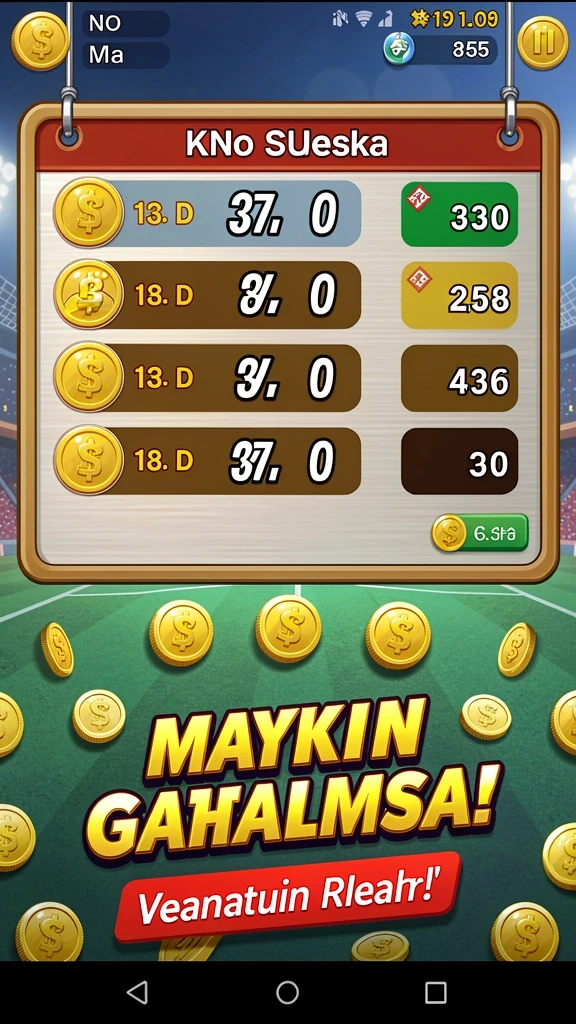 Tampilan fitur permainan yang menarik.